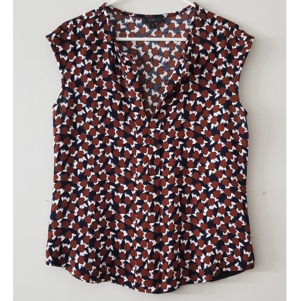 J Crew Maroon & Dark Blue Top